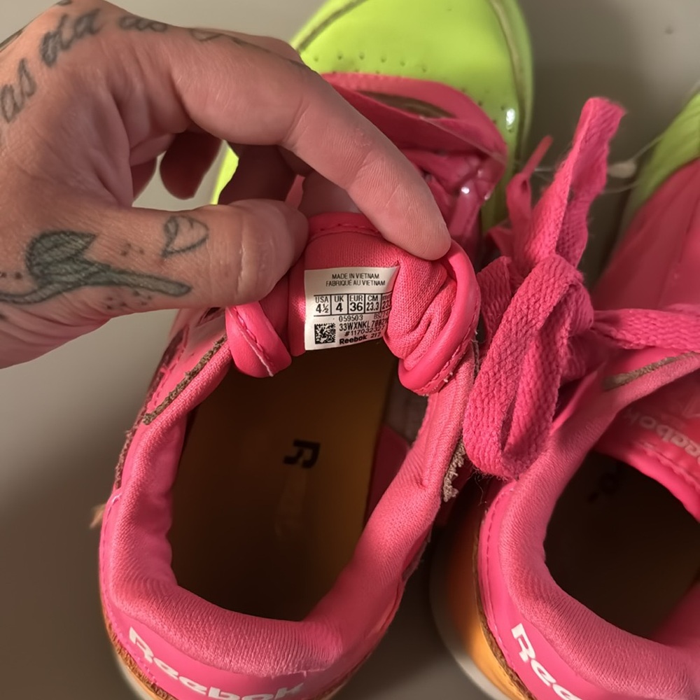 Neon Reebok Sneakers - Picture 6 of 6